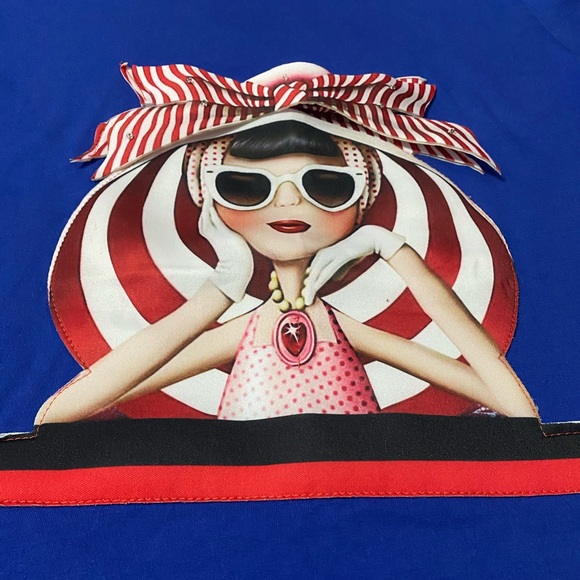 Long Sleeve Top BLUE 3D Size M - Picture 4 of 10